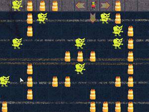 轮滑女生斗猫妖