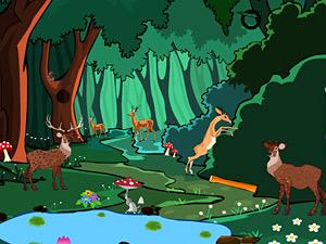 森林动物逃生