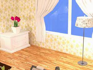 逃离典雅明亮房间