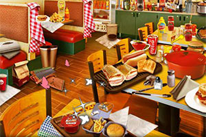 快食餐厅找东西