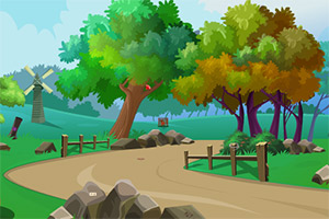 小鹿逃出森林牢笼