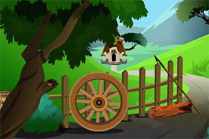 可爱的小狗逃脱