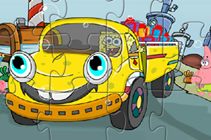 海绵宝宝开车拼图