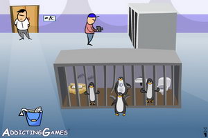 企鹅逃出动物园