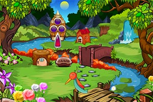 搭坐火箭逃离森林