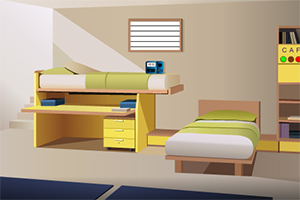 逃出明亮的套房