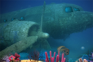 沉入海底的飞机逃脱