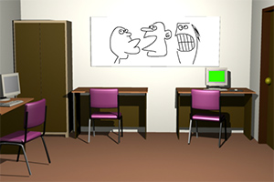 逃出电脑工作室