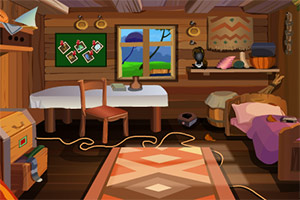 受惊的男孩逃脱