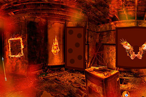 逃离着火的房子