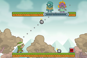 士兵炸僵尸选关版