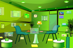 明亮绿色房间逃脱