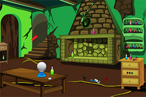 夜间绿色房间逃脱