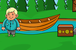 小男孩逃离湖畔