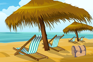 漂亮夏日海滩逃脱