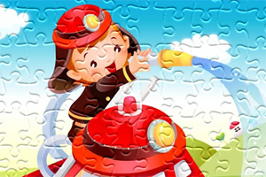 卡通小孩拼图