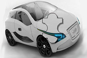 微型私家车拼图