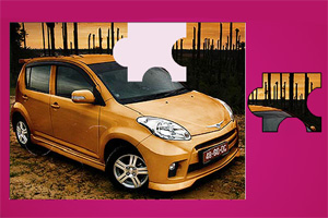 金色休闲车拼图