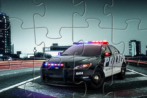 拦截者概念警车拼图