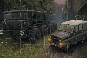 军用吉普车拼图