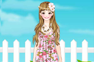 时尚碎花连衣裙