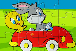 兔八哥开汽车拼图