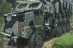 军用迷彩卡车拼图