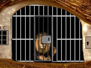 被困的狮王逃脱