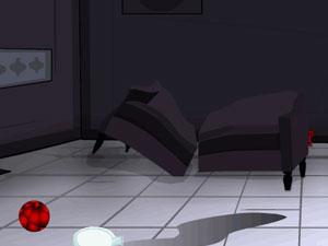 逃出破损的房屋