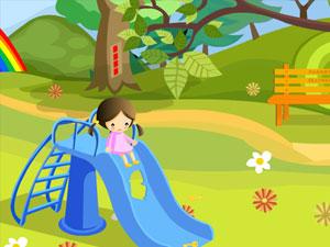 小女孩逃离游乐园