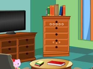 温馨的绿色小屋逃脱