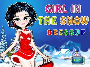 小美女雪景换装