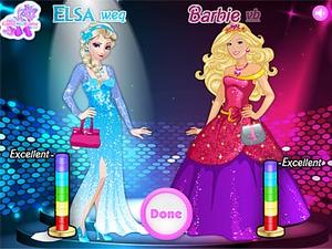 艾莎和芭比的时装大赛