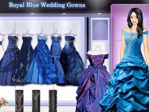 皇家蓝色晚礼服