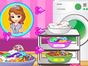 索菲亚小公主洗衣服