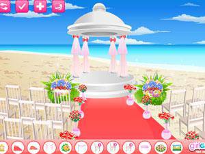 布置海滩婚礼