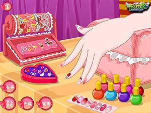 情人节美甲美容妆扮