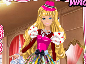 芭比情人情设计拼接裙 