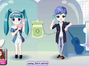 与情人煲电话粥