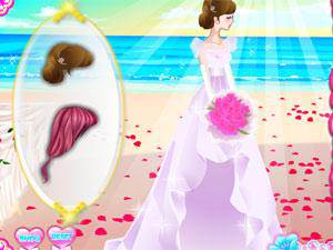 漂亮的海滩新娘