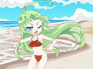 夏末的运动女孩