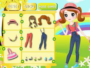 捡蘑菇的小姑娘