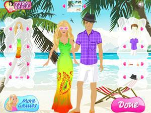 芭比和男友海边渡假