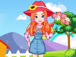 春天里的小女孩