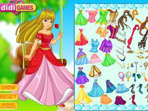 长发公主荡秋千