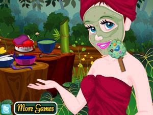 给艾丽儿公主美容