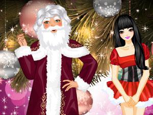 圣诞老人和女孩