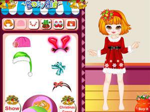 漂亮的圣诞女孩