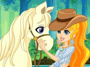 女孩和可爱小马