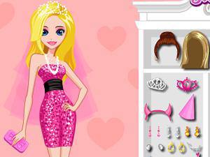 粉色女孩去晚会